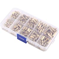 Juego de 300 tuercas de latón M3 con caja de almacenamiento- juego de columnas de latón- espaciadores- tornillos…